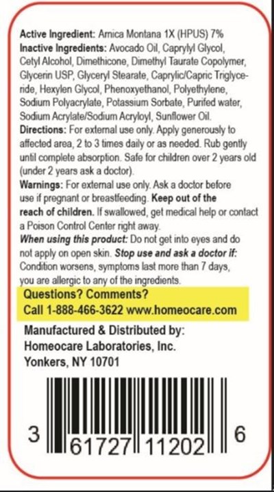 Arnica Cream Back Pic